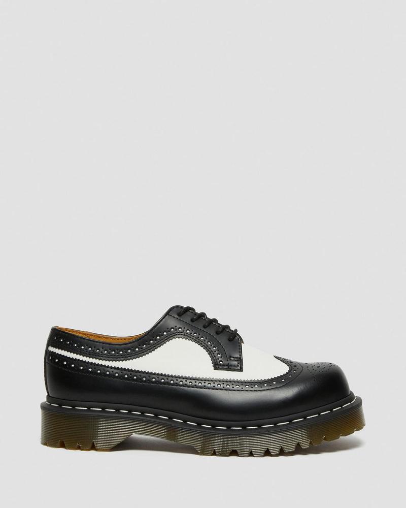 Zapatos Oxford Dr Martens 3989 Bex Smooth Cuero Brogue Hombre Negros | MX 204JPQ